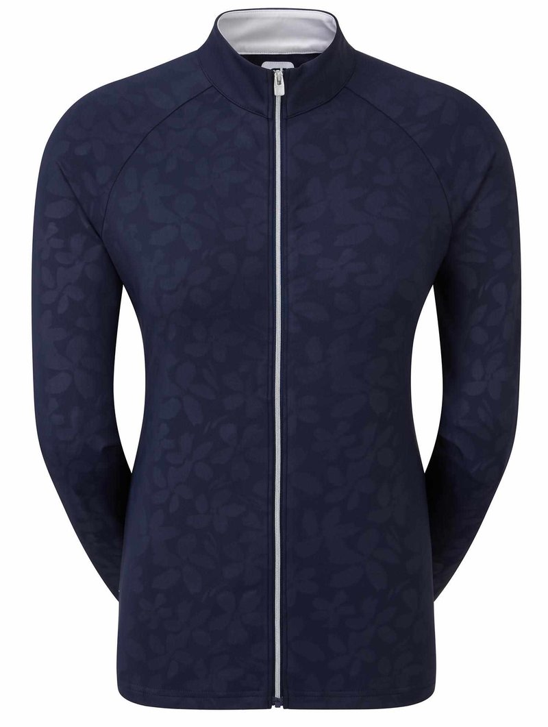 FootJoy Floral Embossed Midlayer damska bluza, granatowa