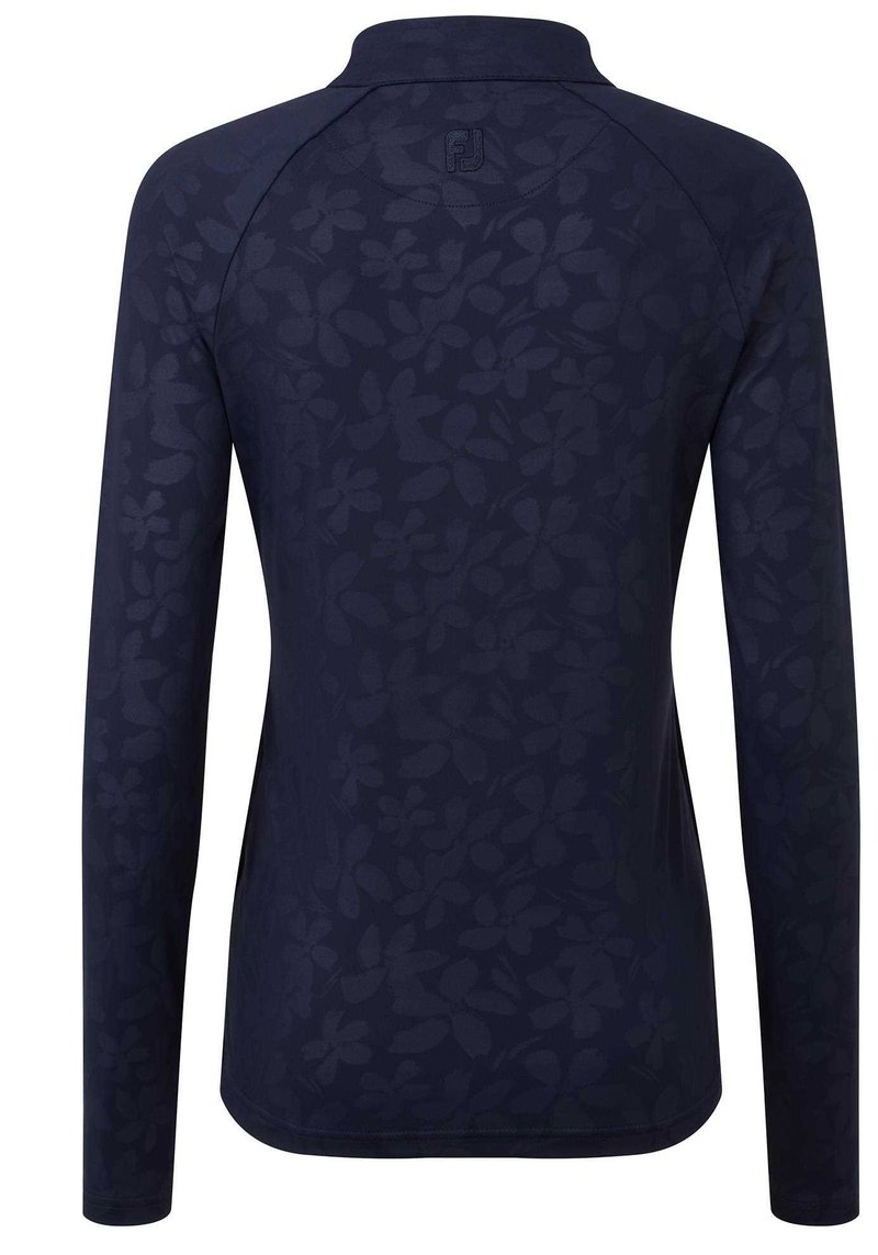 FootJoy Floral Embossed Midlayer damska bluza, granatowa