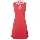 FootJoy Floral Trim sukienka golfowa, czerwona