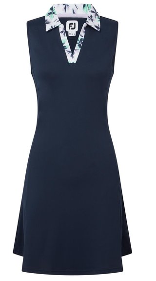 FootJoy Floral Trim sukienka golfowa, granatowa