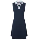 FootJoy Floral Trim sukienka golfowa, granatowa