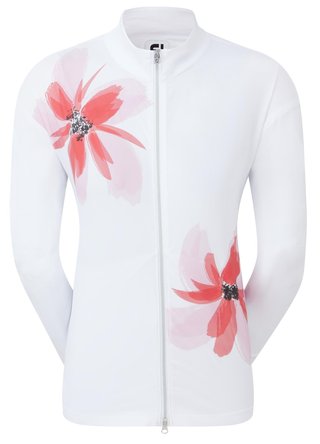 FootJoy Lightweight Full-Zip damska kurtka, biało/różowa