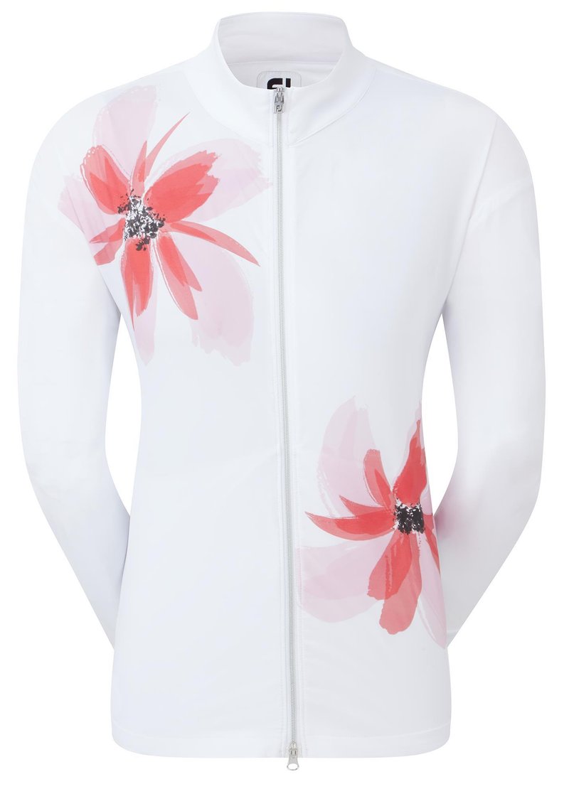 FootJoy Lightweight Full-Zip damska kurtka, biało/różowa