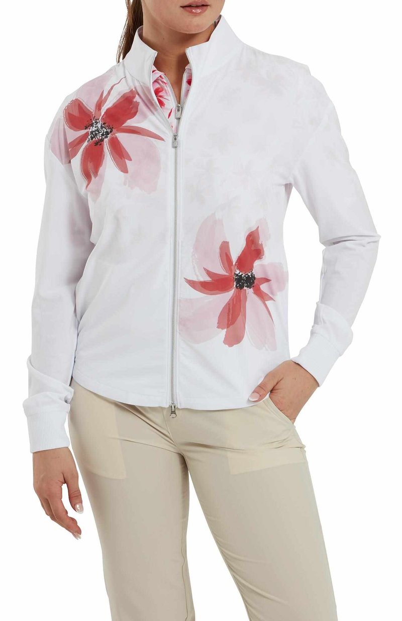 FootJoy Lightweight Full-Zip damska kurtka, biało/różowa