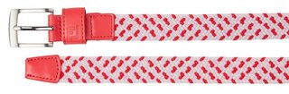 FootJoy Braided damski pasek, czerwono/biało/różowy