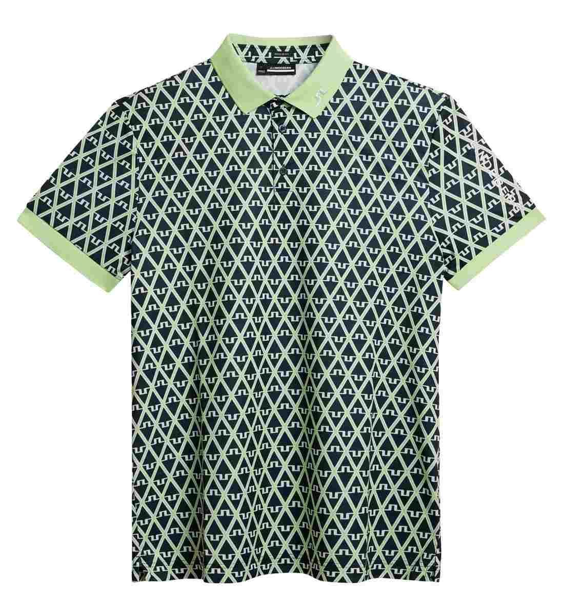 J.Lindeberg Tour Tech Regular Fit Print męskie polo, JL Navy