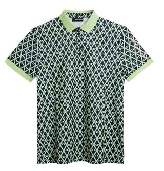 J.Lindeberg Tour Tech Regular Fit Print męskie polo, JL Navy