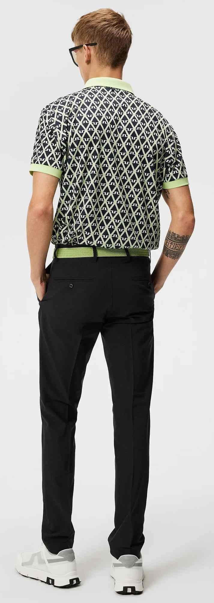 J.Lindeberg Tour Tech Regular Fit Print męskie polo, JL Navy