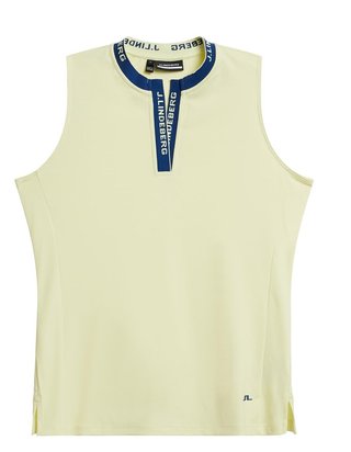 J.Lindeberg Leya Sleeveless damskie polo, żółte