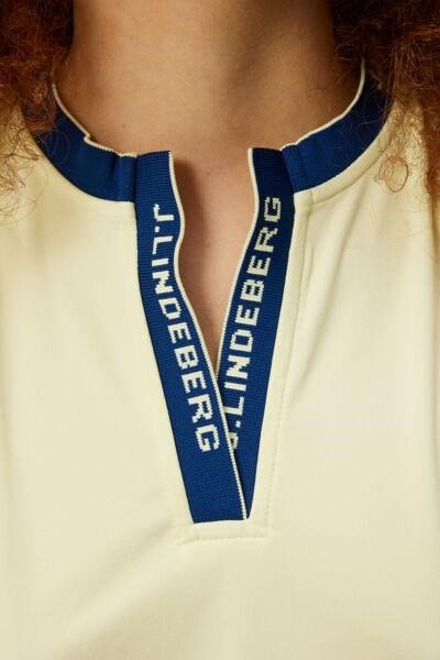 J.Lindeberg Leya Sleeveless damskie polo, żółte