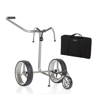 JuCad Junior Stainless Steel 3-wheeled wózek golfowy + torba