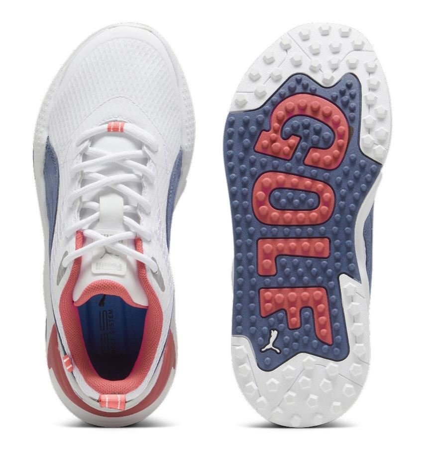Puma Gs-X Efekt damskie buty golfowe, biało/niebieskie