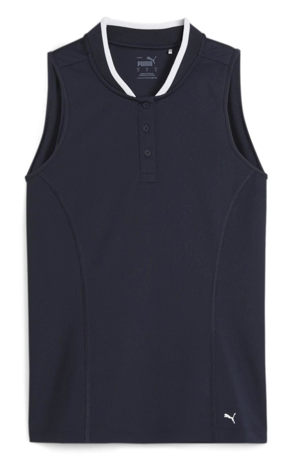Puma Range Pique Sleeveless damskie polo, granatowe