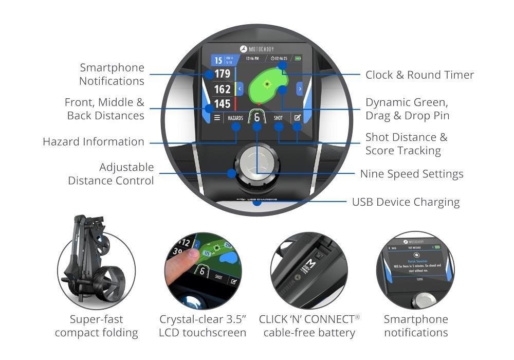 Motocaddy M5 GPS wózek elektryczny, 18+ akumulator