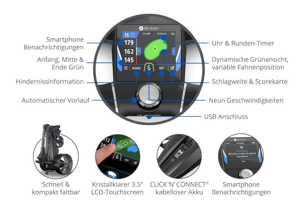 Motocaddy M5 GPS wózek elektryczny, 18+ akumulator