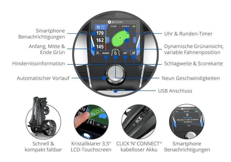 Motocaddy M5 GPS wózek elektryczny, 18+ akumulator