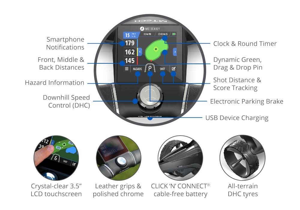 Motocaddy M-TECH GPS DHC wózek elektryczny