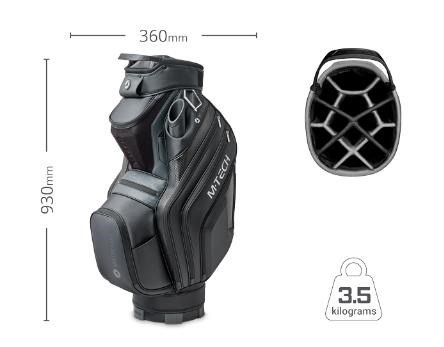 Motocaddy M-Tech cart bag, czarno/karbonowy