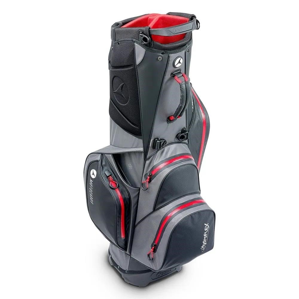 Motocaddy HydroFLEX stand bag, szaro/czerwony