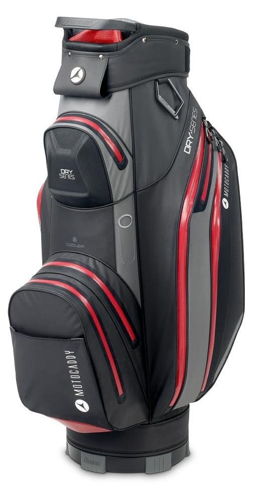 Motocaddy Dry Series cart bag, szaro/czerwony