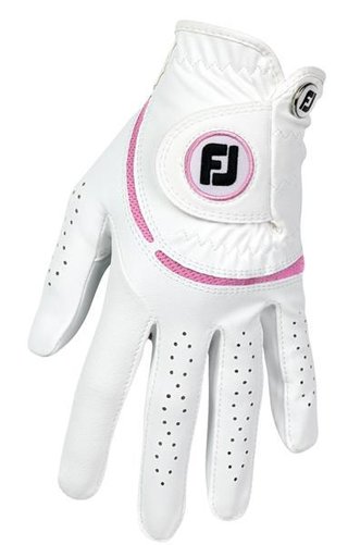 FootJoy WeatherSof damska rękawiczka golfowa, biało/różowa
