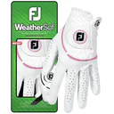 FootJoy WeatherSof damska rękawiczka golfowa, biało/różowa