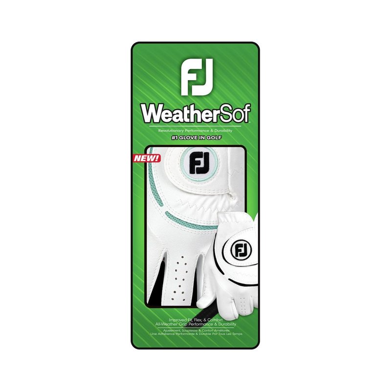 FootJoy WeatherSof damska rękawiczka golfowa, biała/sea glass