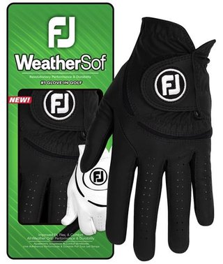 FootJoy WeatherSof męska rękawiczka golfowa, czarna