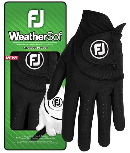 FootJoy WeatherSof męska rękawiczka golfowa, czarna