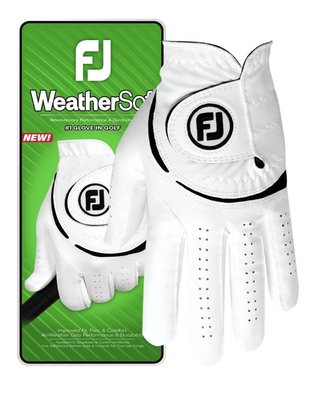 FootJoy WeatherSof męska rękawiczka golfowa, biało/czarna