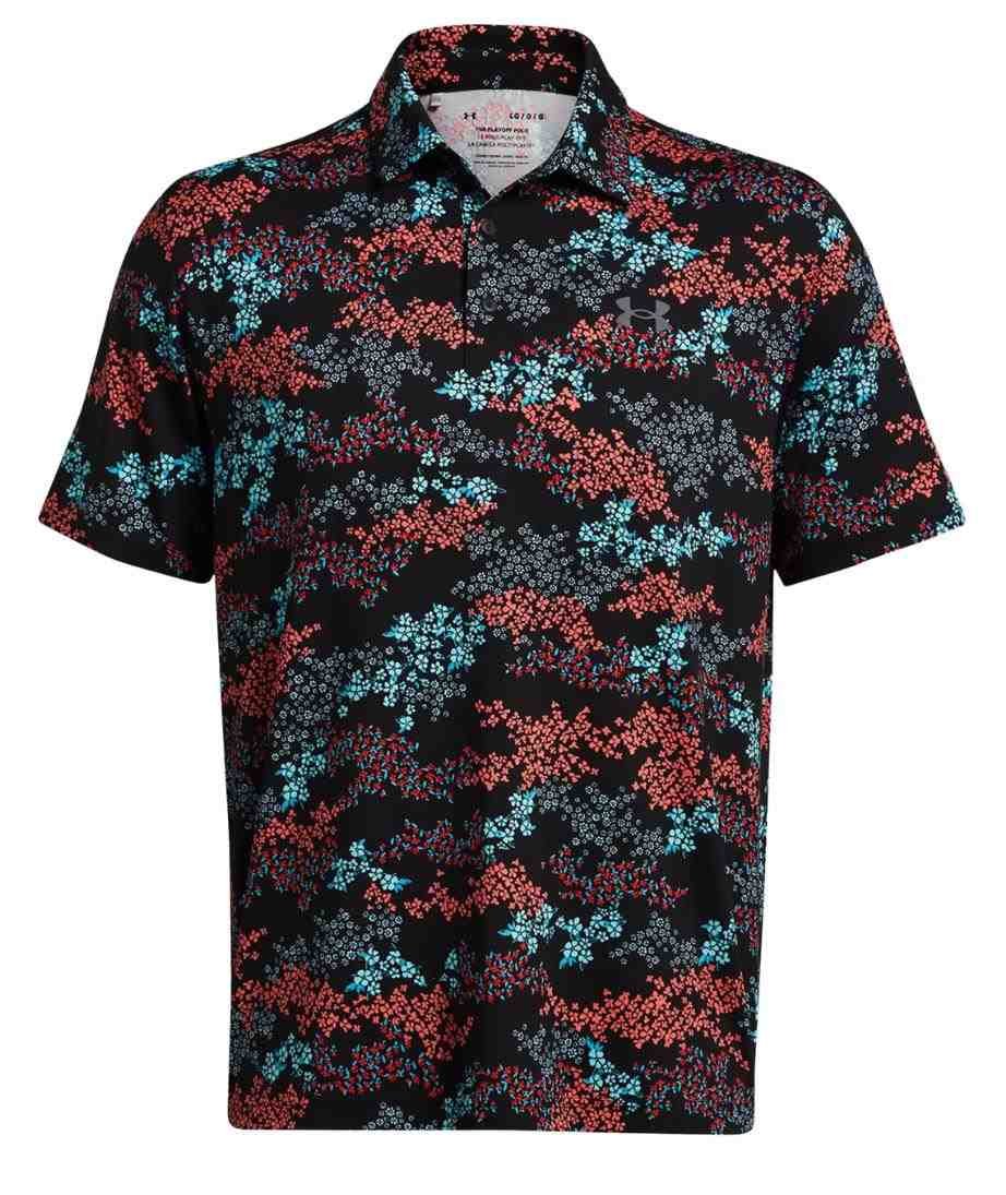 Under Armour Playoff 3.0 Printed męskie polo, czarne