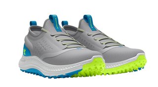 Under Armour GS Charged Phantom SL juniorskie buty golfowe, szaro/niebieskie