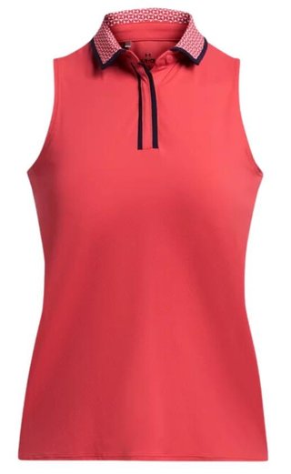 Under Armour Iso-Chill damskie polo, czerwone