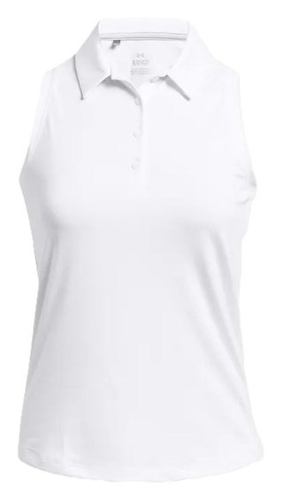 Under Armour Playoff Sleeveless damskie polo, biało/szare
