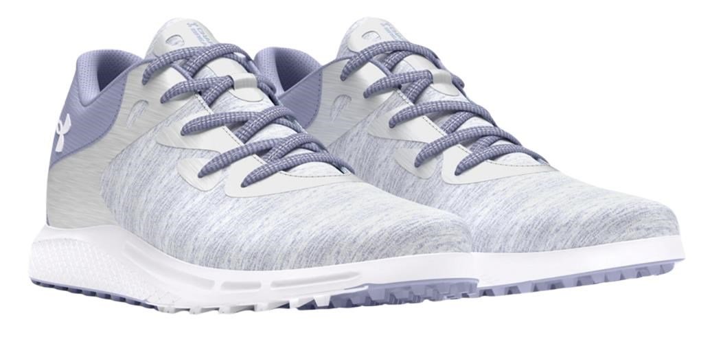 Under Armour Charged Breathe 2 Knit SL damskie buty golfowe, celeste/white