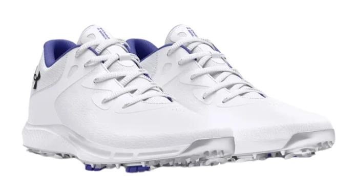 Under Armour Charged Breathe 2 damskie buty golfowe, white/starlight/metallic silver