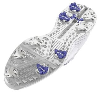 Under Armour Charged Breathe 2 damskie buty golfowe, white/starlight/metallic silver