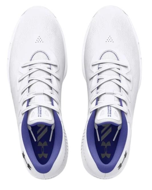 Under Armour Charged Breathe 2 damskie buty golfowe, white/starlight/metallic silver