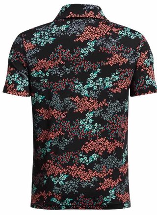 Under Armour Playoff Printed dziecięce polo, black/hydro teal