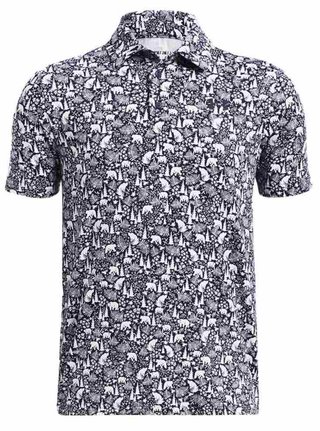 Under Armour Playoff Printed dziecięce polo, midnight navy/white