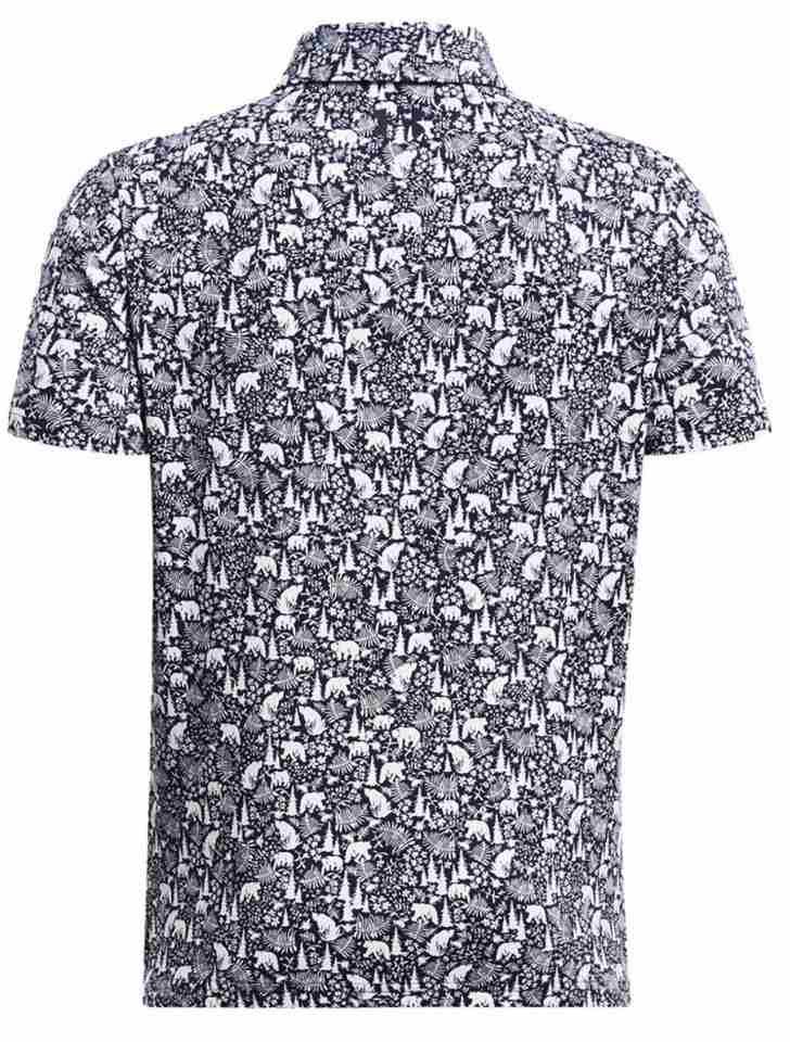 Under Armour Playoff Printed dziecięce polo, midnight navy/white