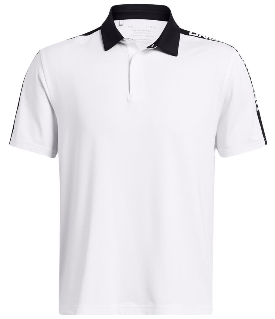 Under Armour Playoff 3.0 Striker męskie polo, biało/czarne