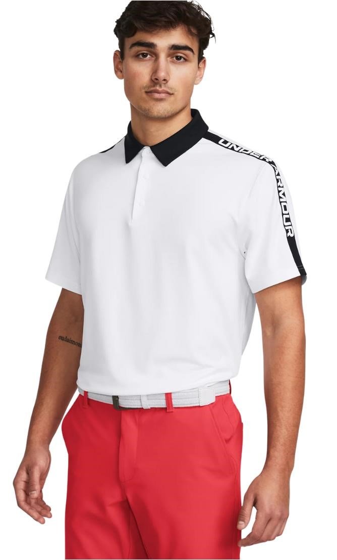 Under Armour Playoff 3.0 Striker męskie polo, biało/czarne