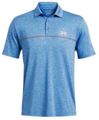 Under Armour Playoff 3.0 Printed męskie polo, photon blue/nova orange/midnight navy