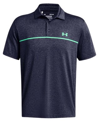 Under Armour Playoff 3.0 Stripe męskie polo, midnight navy/vapor green
