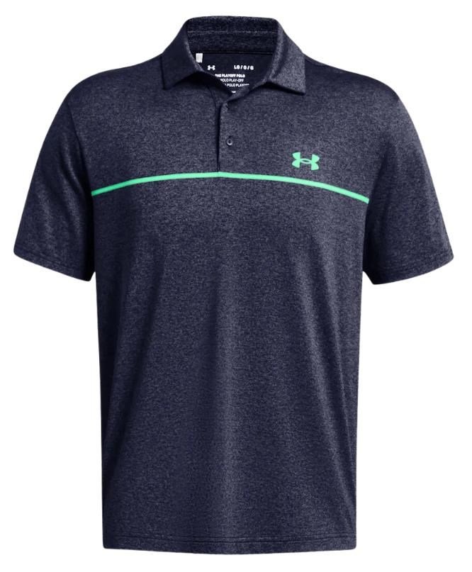 Under Armour Playoff 3.0 Stripe męskie polo, midnight navy/vapor green