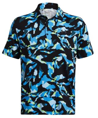 Under Armour Playoff 3.0 Printed męskie polo, black/capri