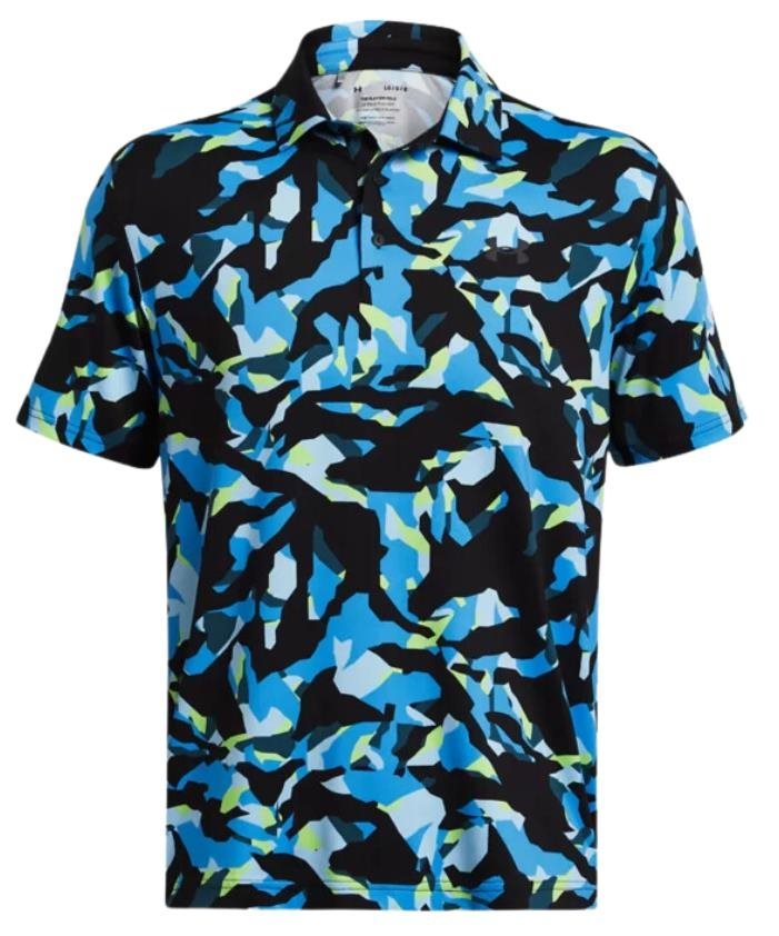 Under Armour Playoff 3.0 Printed męskie polo, black/capri