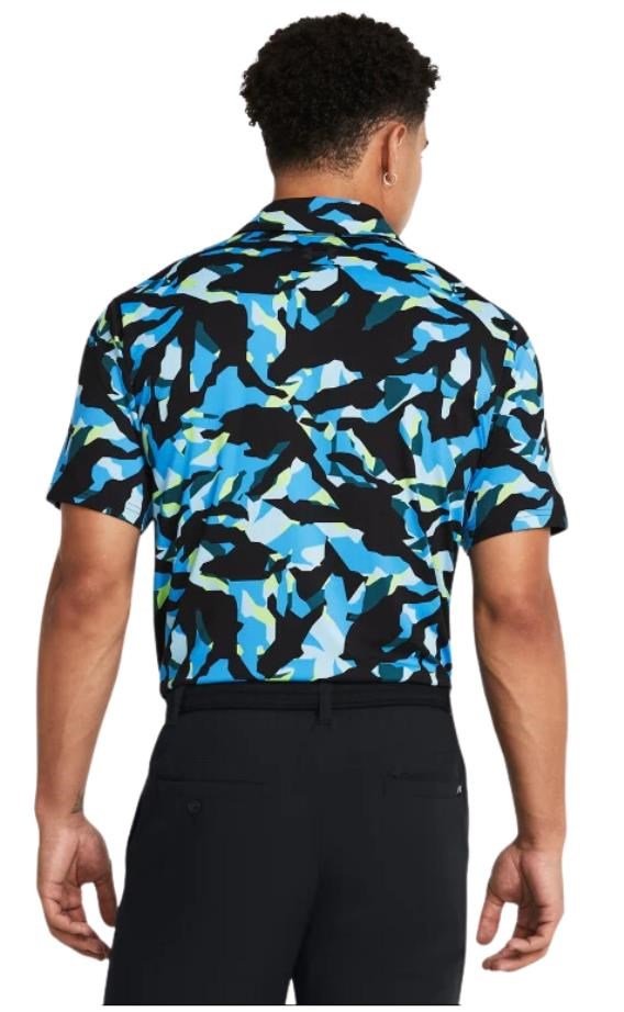 Under Armour Playoff 3.0 Printed męskie polo, black/capri