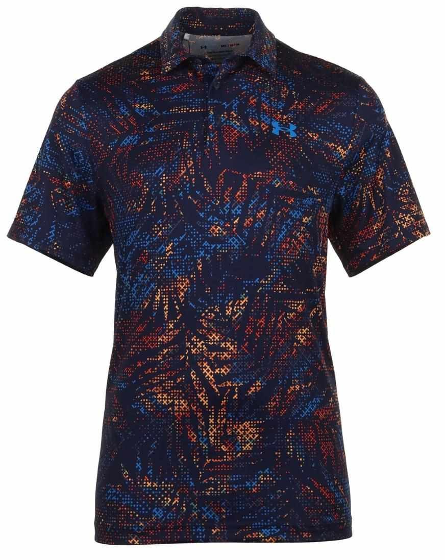 Under Armour Playoff 3.0 Printed męskie polo, midnight navy/phoenix